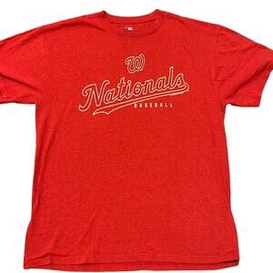 Washington nationals mlb team apparel brand red t shirt size large